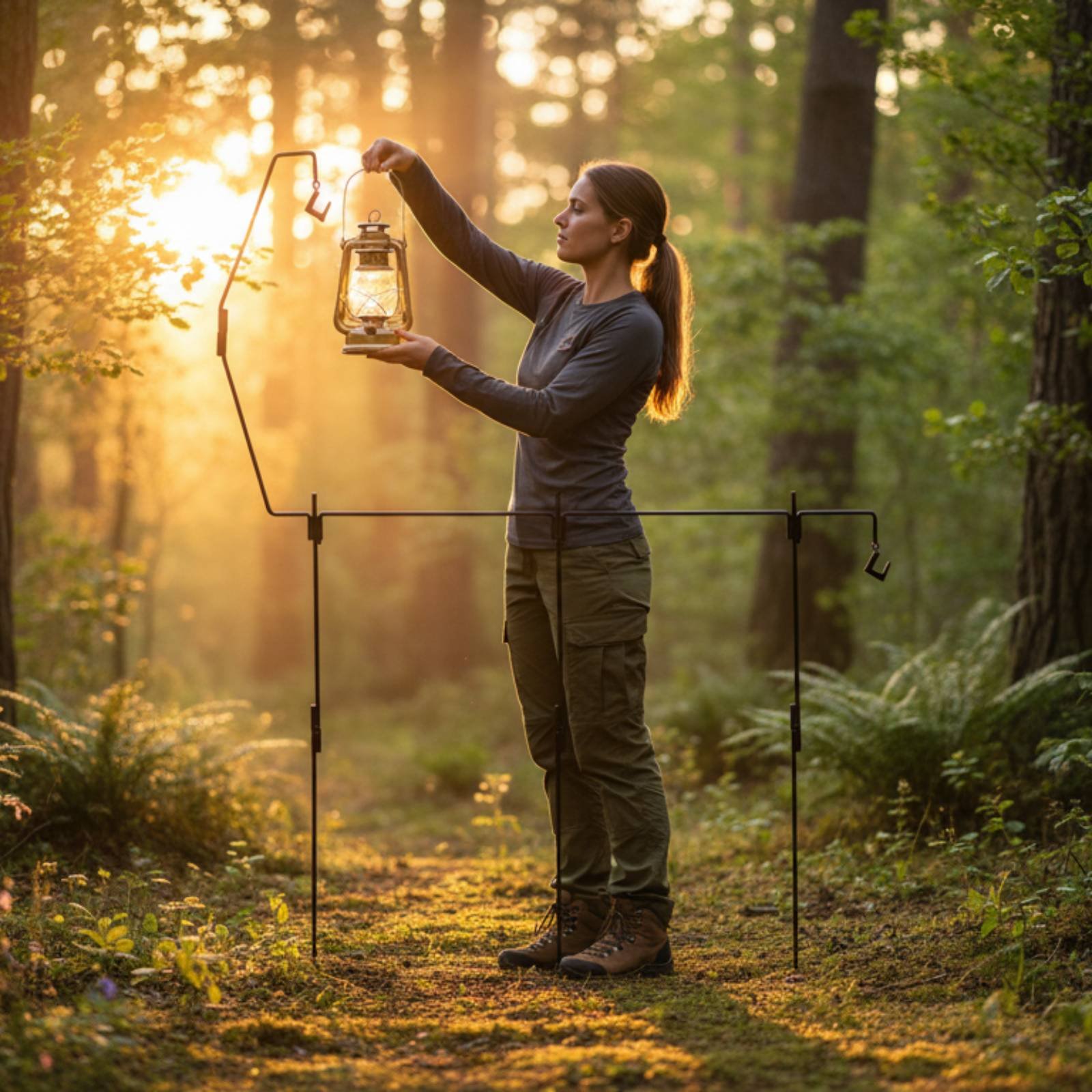 Outdoor Lighting Pole - Camping-Laternenständer, abnehmbarer Camping-Lichtmast, Camping-Küchen-Hängeständer, vielseitig einsetzbarer