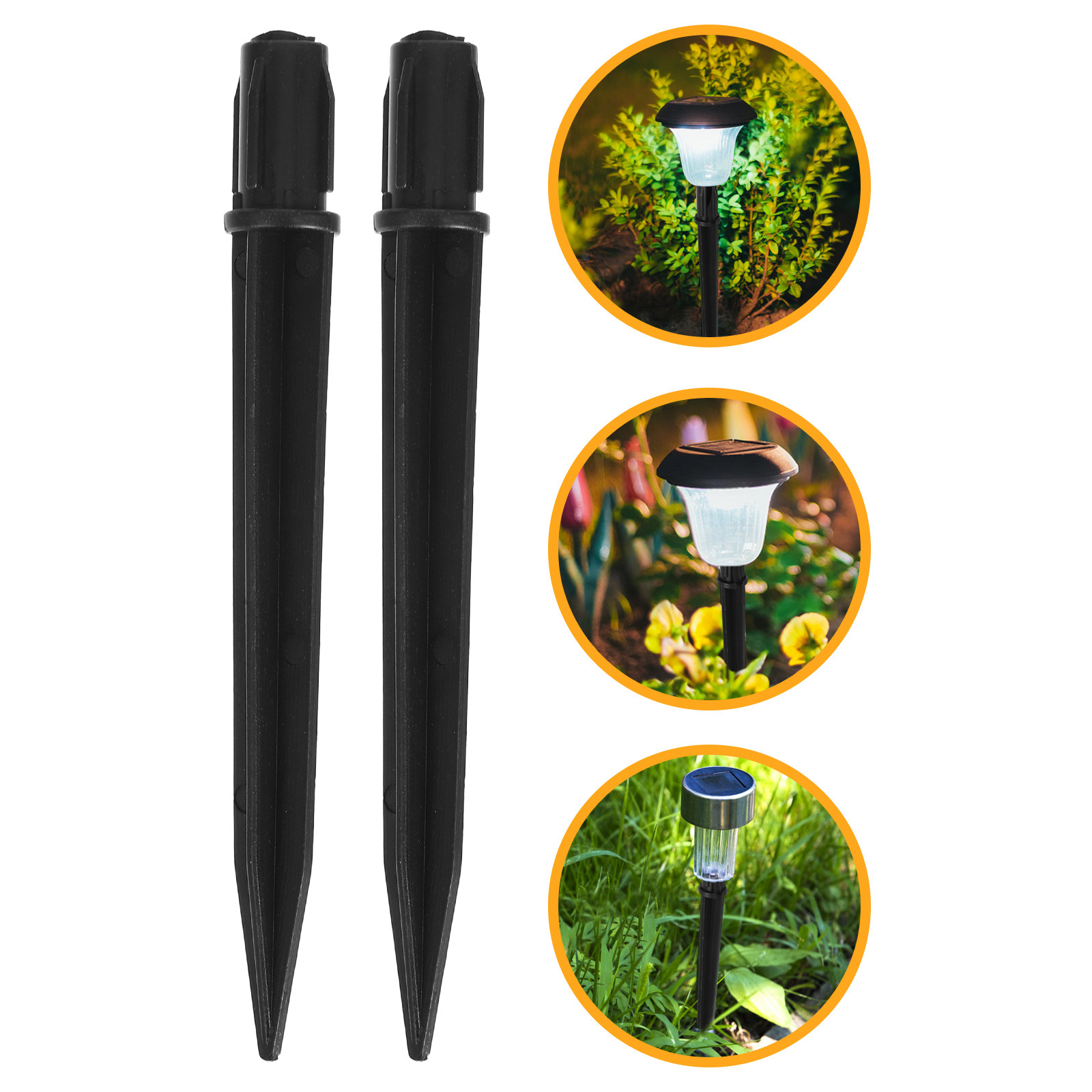 Outdoor Lighting Yard Stakes - 20 Stück ABS-Kunststoff Gartenstecker Rasenlampe Bodenspieß