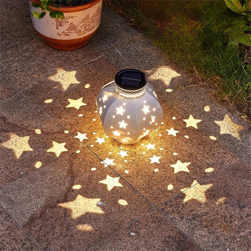 Outdoor Lighting Yard Decoration - Garten-Sternprojektor-Lampe Hängende Solarleuchten für Außen Hängende
