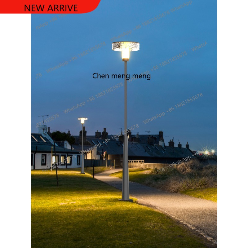 Outdoor Lighting Pole - Moderne, schlichte Solar-Gartenhochmastleuchte für den Außenbereich,