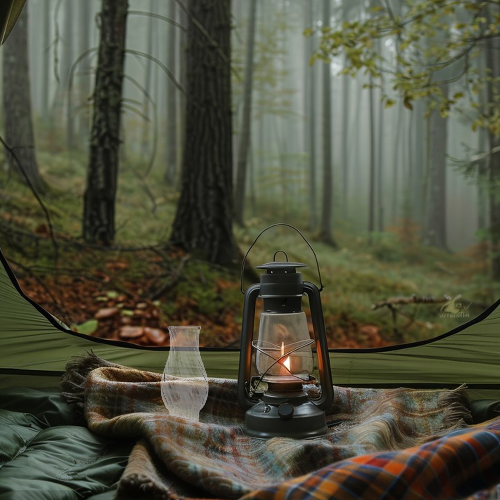 Outdoor Lighting Glass Replacement - Outdoor-Camping-Lampenschirm Retro-Glasschirm Tragbare Zeltbeleuchtung Ersatz für