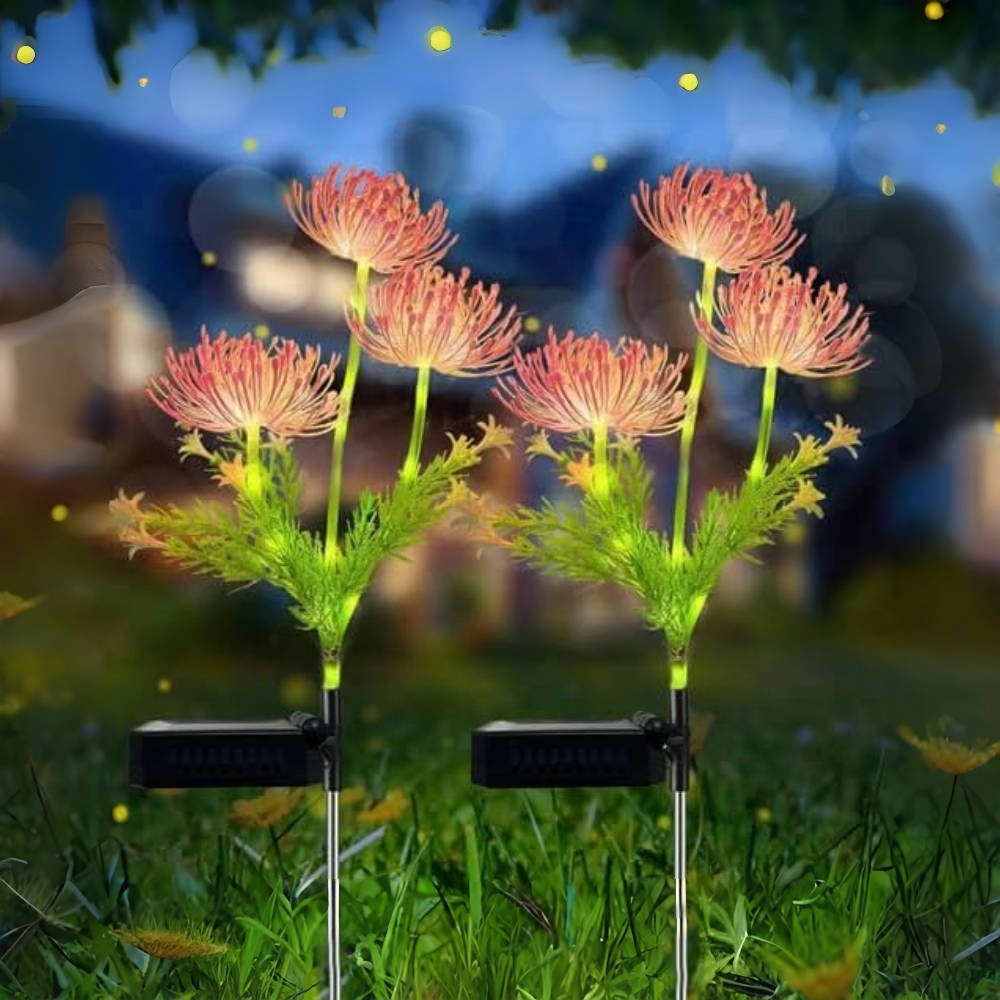 Outdoor Lighting Yard Decoration - Solar-Blumen-Dekorationsleuchten, Solar-Gartenleuchten in Blumenform, Atmosphärische Außenbeleuchtung