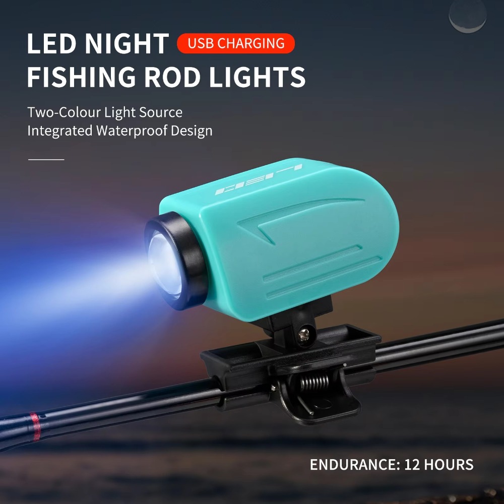 Outdoor Lighting Connectors - Clamp LED Mini Angelrute Taschenlampe Vibration
