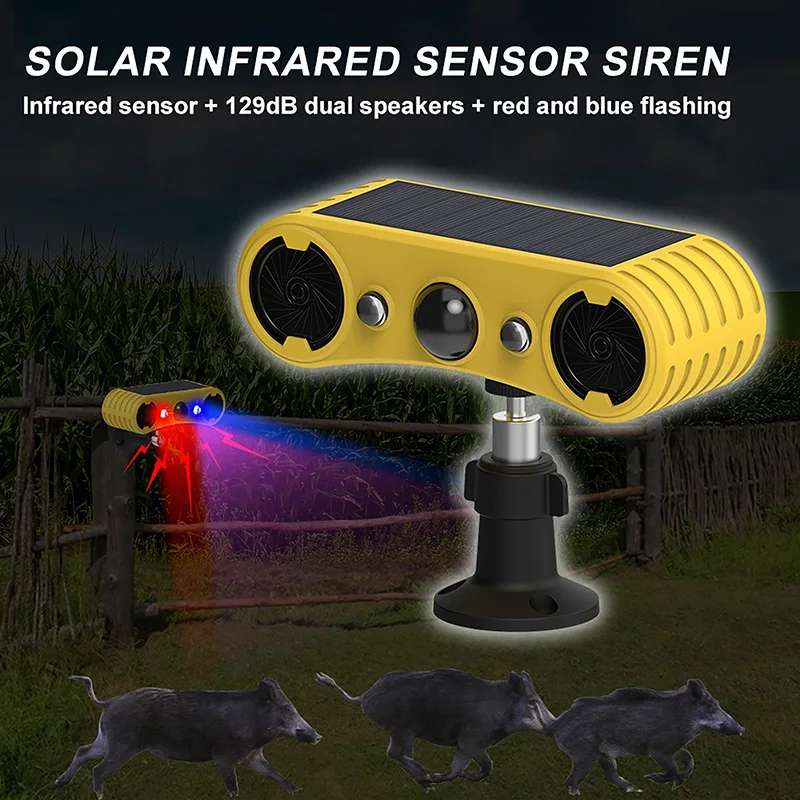 Outdoor Lighting Led Fixtures - Solar-Bewegungssensor-Alarm LED Rot & Blau Stroboskoplicht