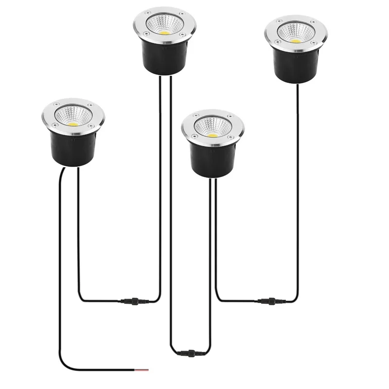 Outdoor Lighting Underground Wiring - 2-Meter IP67 Wasserdichte LED-Bodeneinbauleuchte Verkabelte Einbau-Gartenweg-Spotleuchte