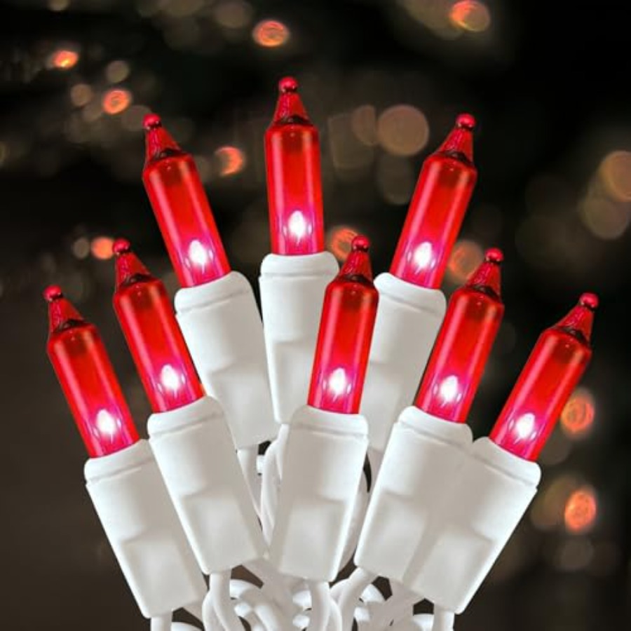 Outdoor Lighting Tree - Weihnachtsbeleuchtung 100 Stück Weihnachtsbaum-Lichterkette mit Weißem