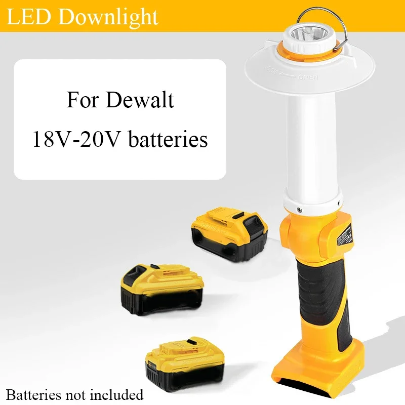 Outdoor Lighting Milwaukee - Outdoor-Handheld-Camping-Licht, zusammenklappbares Werkzeuglicht für Makita/DeWalt/Milwaukee/Bosch/Black&Decker/Ryobi/Craftsman 18