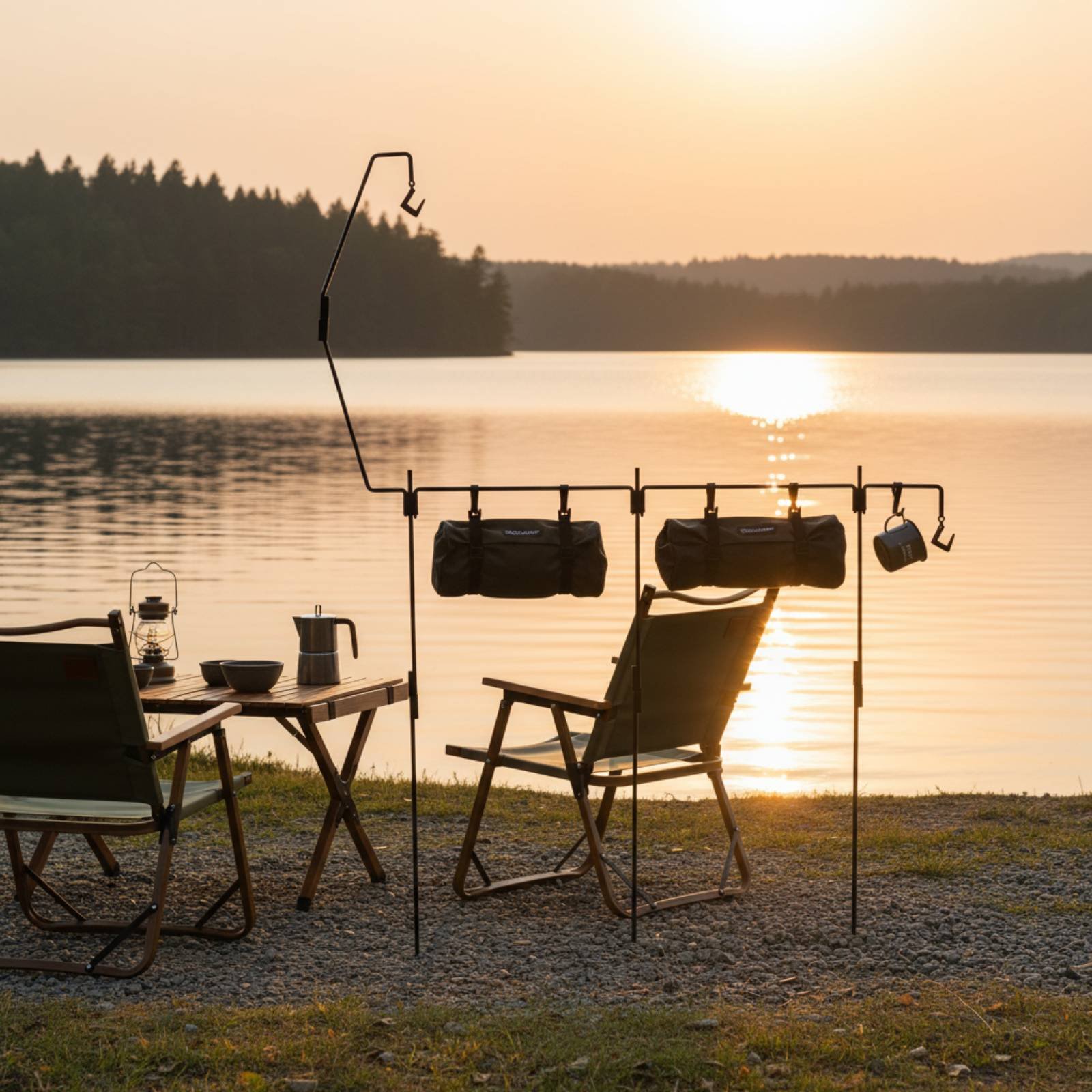 Outdoor Lighting Pole - Camping-Laternenständer Einfach zu Montieren Camping-Lichtstange Campingküchen-Hängeständer