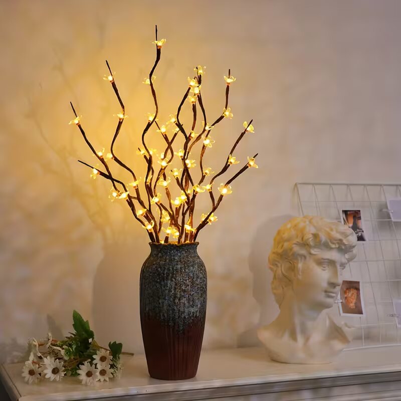 Outdoor Lighting Tree - 1/2 Stück 20LED Kirschblütenbaum-Zweiglichter für Innen-