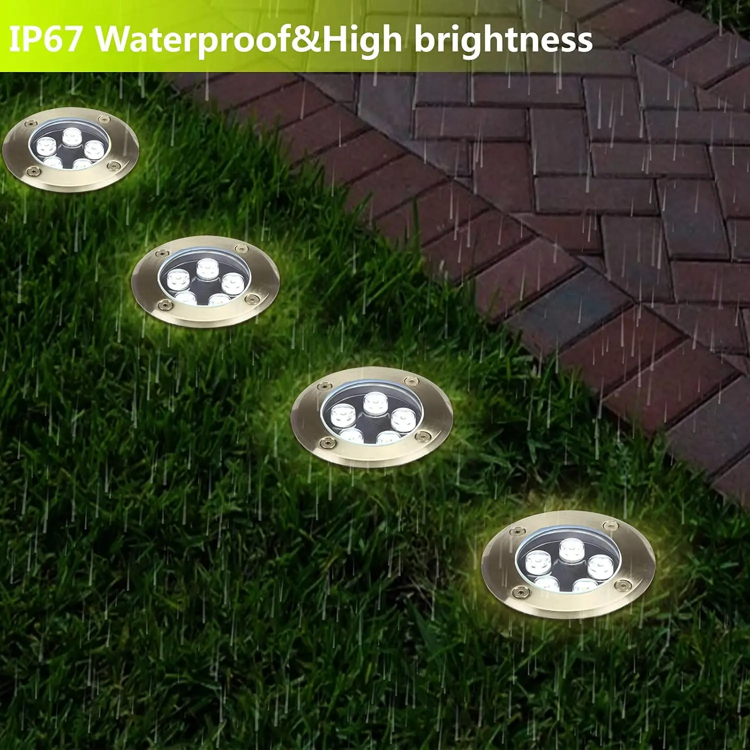 Outdoor Lighting Underground Wiring - Außen-Einbauleuchten für Terrasse, Schritt, Auffahrt, Landschaftsbeleuchtung,