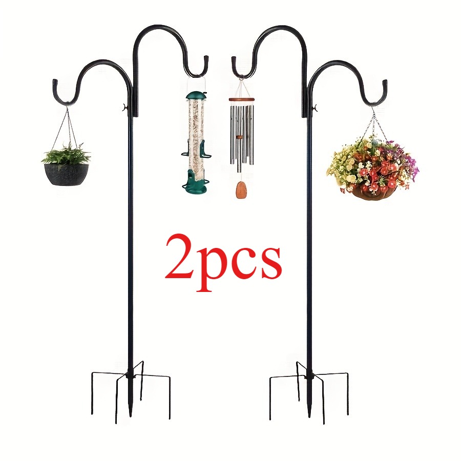 Outdoor Lighting Pole - Set aus 2 robusten Garten-Schäferhaken mit