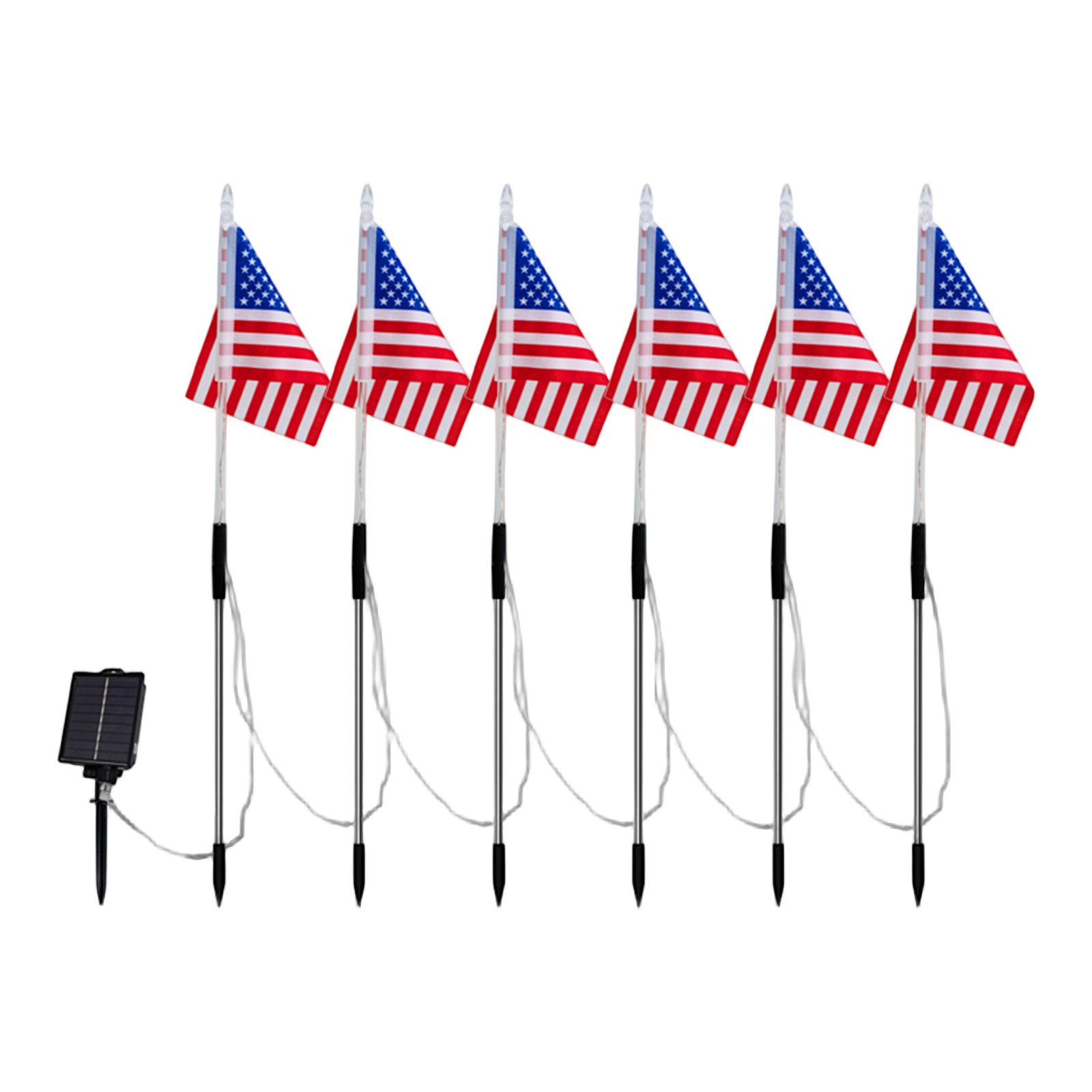 Solar-LED Amerikanische Flagge – Outdoor Lighting Yard Stakes Bewertung und Preis