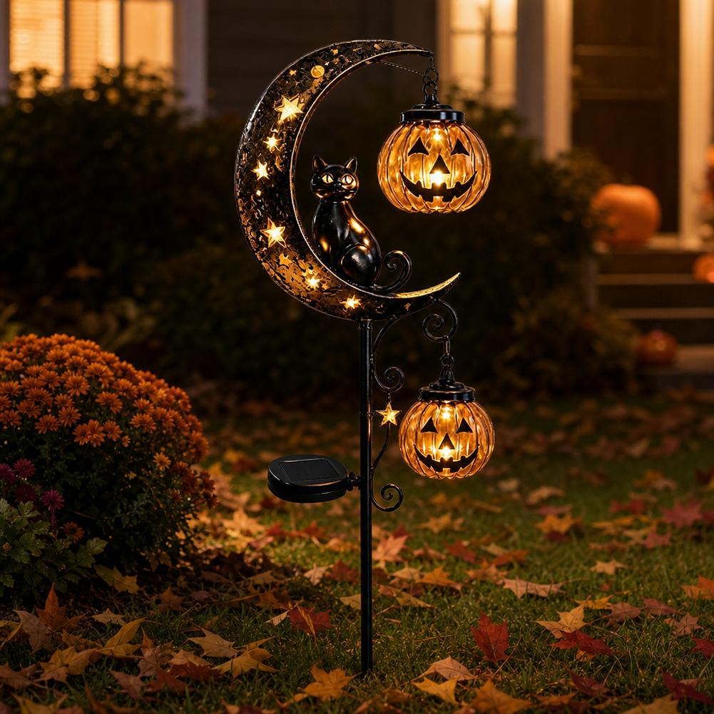 Halloween Schwarze Katze Mond  – Outdoor Lighting Yard Stakes Bewertung und Preis