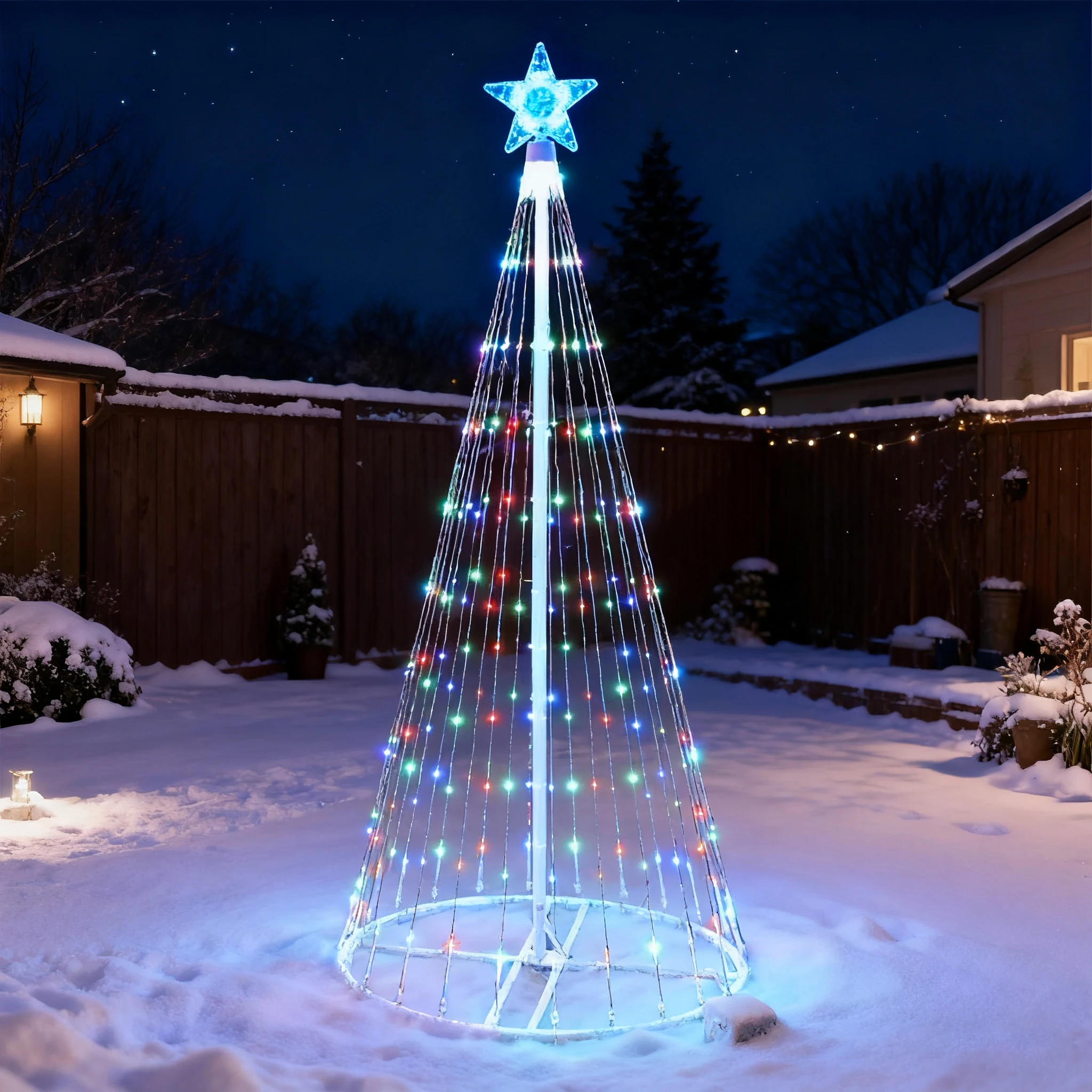 Solarbetriebene LED-Wasserfall – Outdoor Lighting Tree Bewertung und Preis