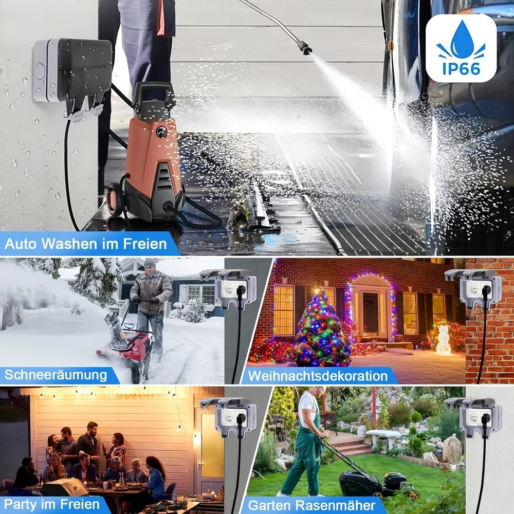 Europäische Außensteckdose mit – Outdoor Lighting Wall Mount Bewertung und Preis