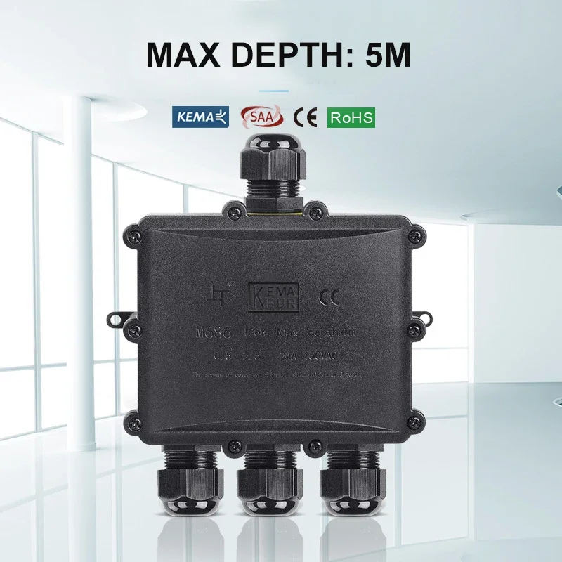 4Way 1In3Out IP68 Wasserdicht  – Outdoor Lighting Underground Wiring Bewertung und Preis
