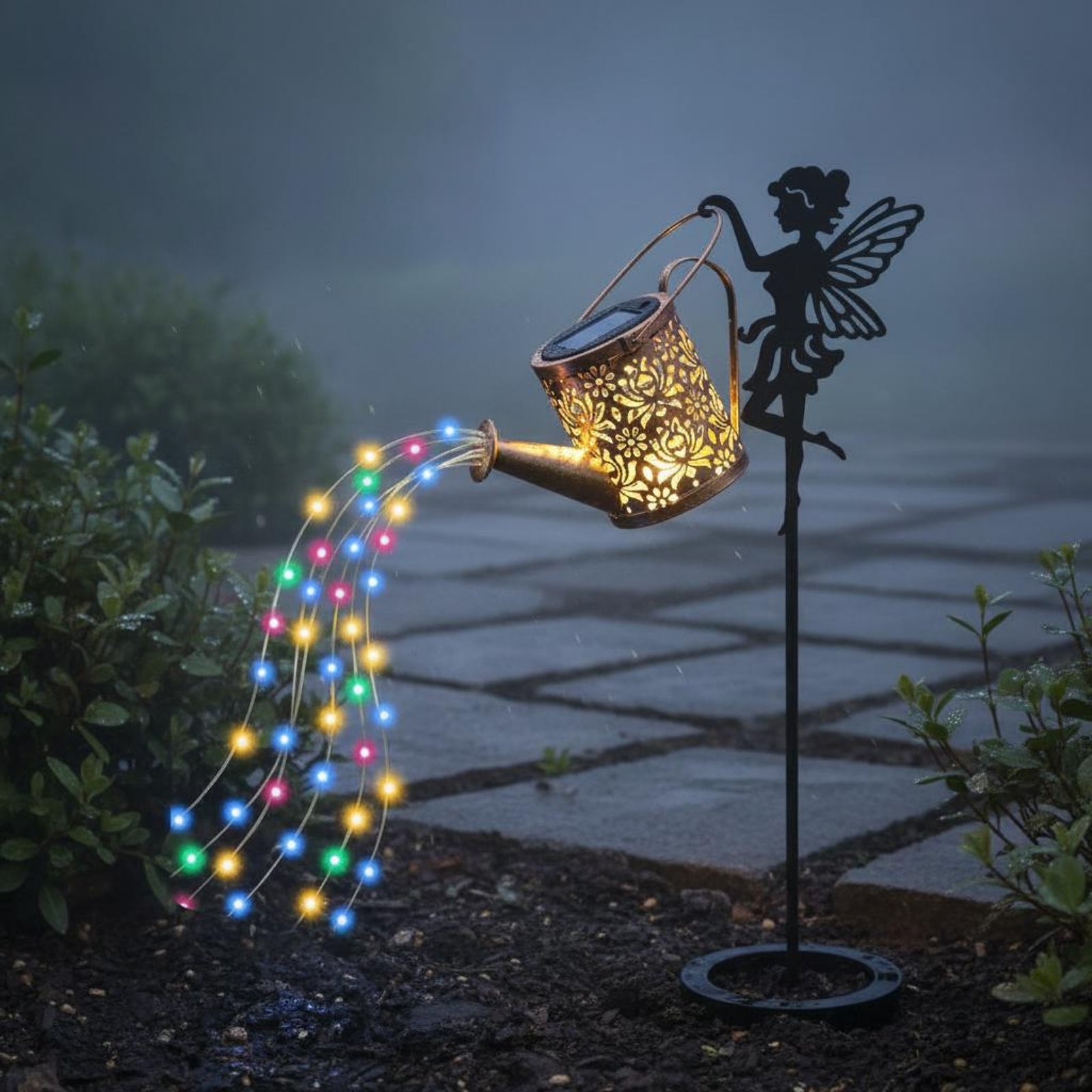 Solarbetriebene Feengießkanne  – Outdoor Lighting Yard Decoration Bewertung und Preis