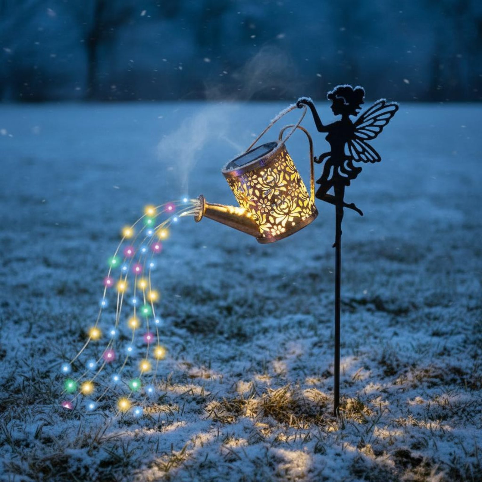 Solarbetriebene Feengießkanne  – Outdoor Lighting Yard Decoration Bewertung und Preis