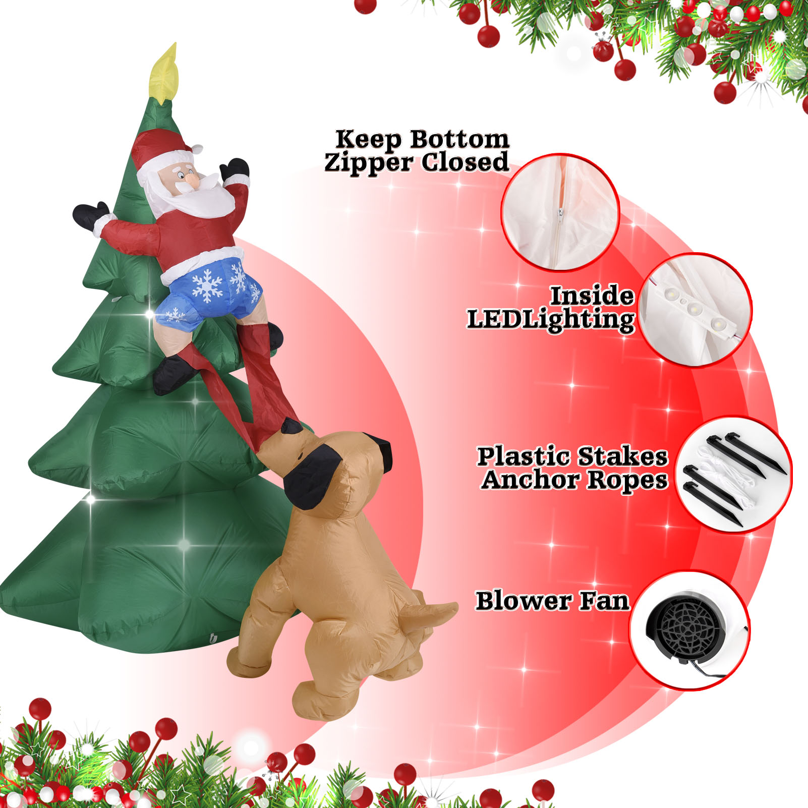 Aufblasbarer Weihnachtshund mi – Outdoor Lighting Tree Bewertung und Preis