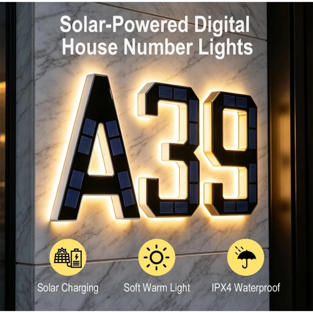 Neues Solar-Adressenschild LED – Outdoor Lighting Led Fixtures Bewertung und Preis