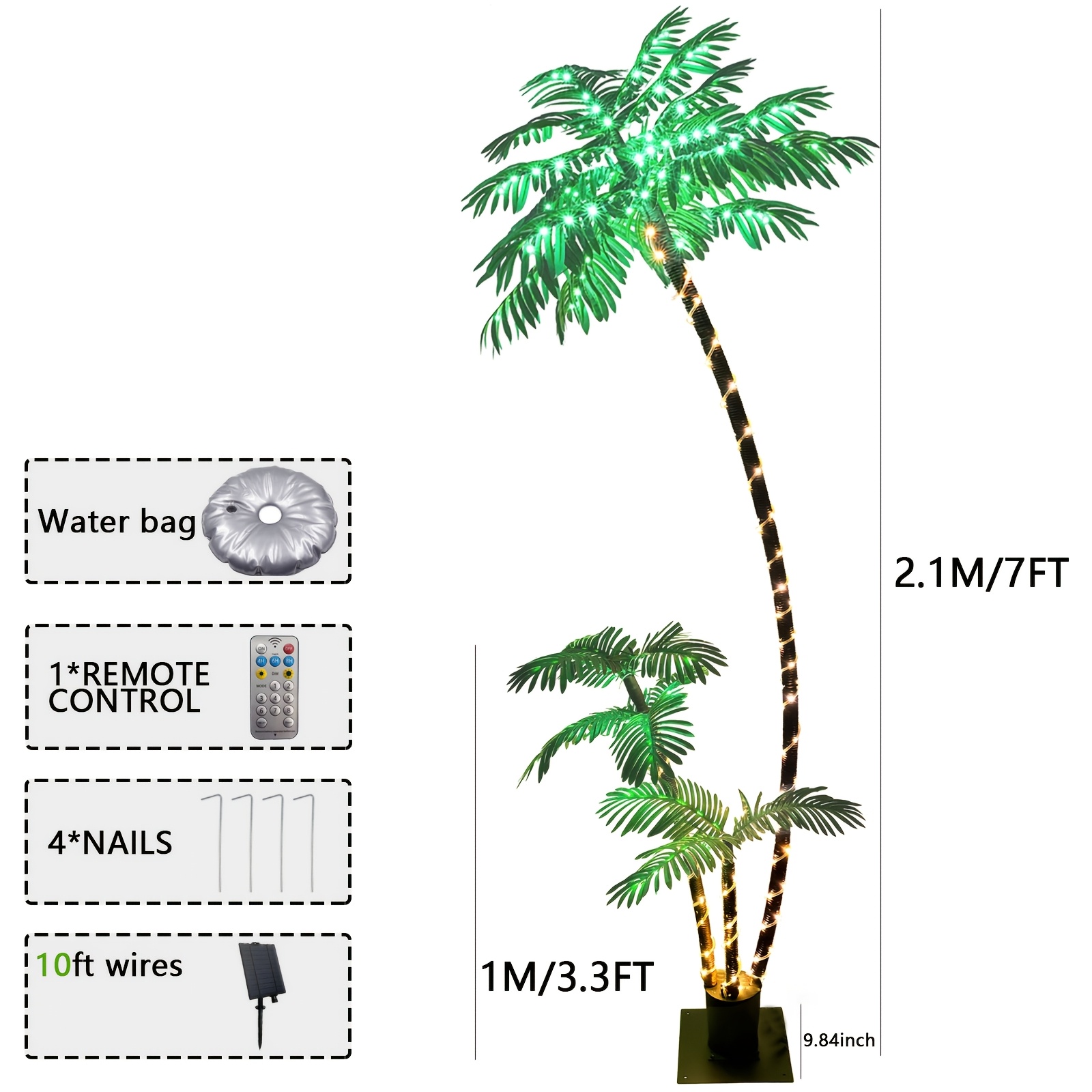 7 Fuß solarbeleuchteter künstl – Outdoor Lighting Tree Bewertung und Preis