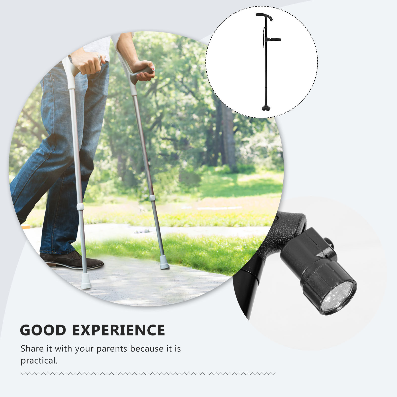 Faltbarer Gehstock mit LED-Lic – Outdoor Lighting Pole Bewertung und Preis