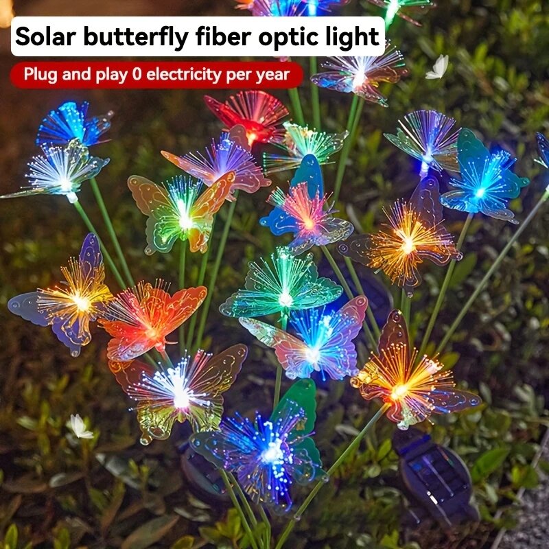 1PC 6-Kopf-LED-Solar-Glasfaser – Outdoor Lighting Yard Ideas Bewertung und Preis