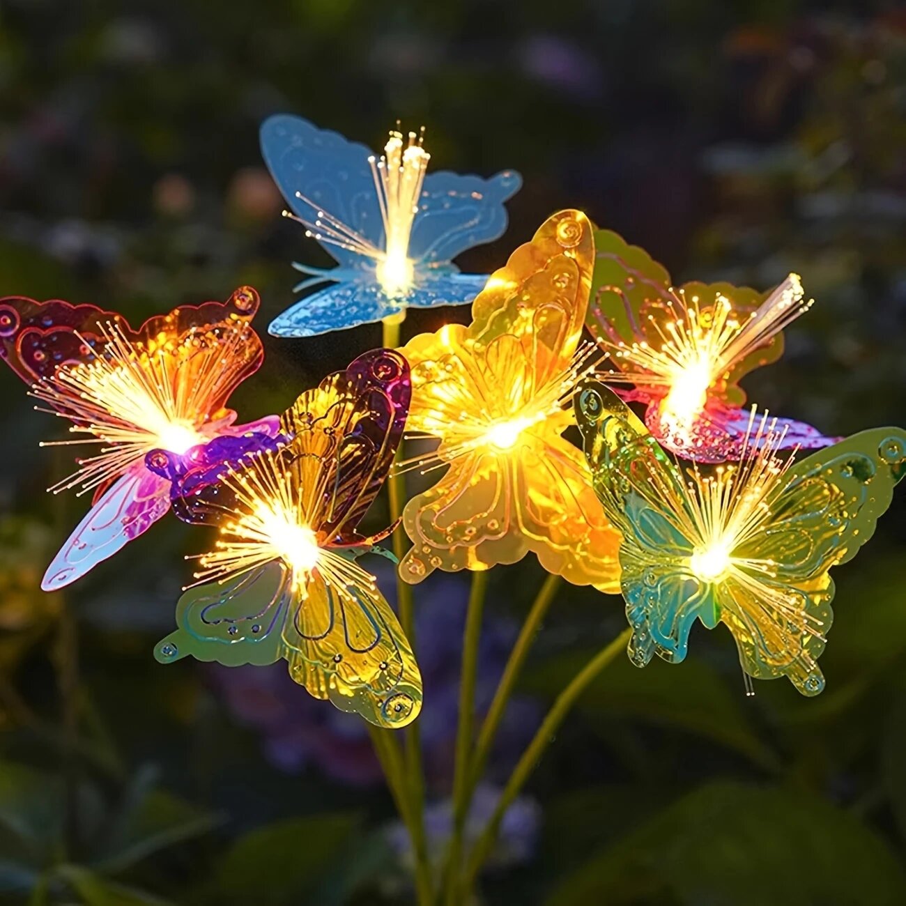 1PC 6-Kopf-LED-Solar-Glasfaser – Outdoor Lighting Yard Ideas Bewertung und Preis