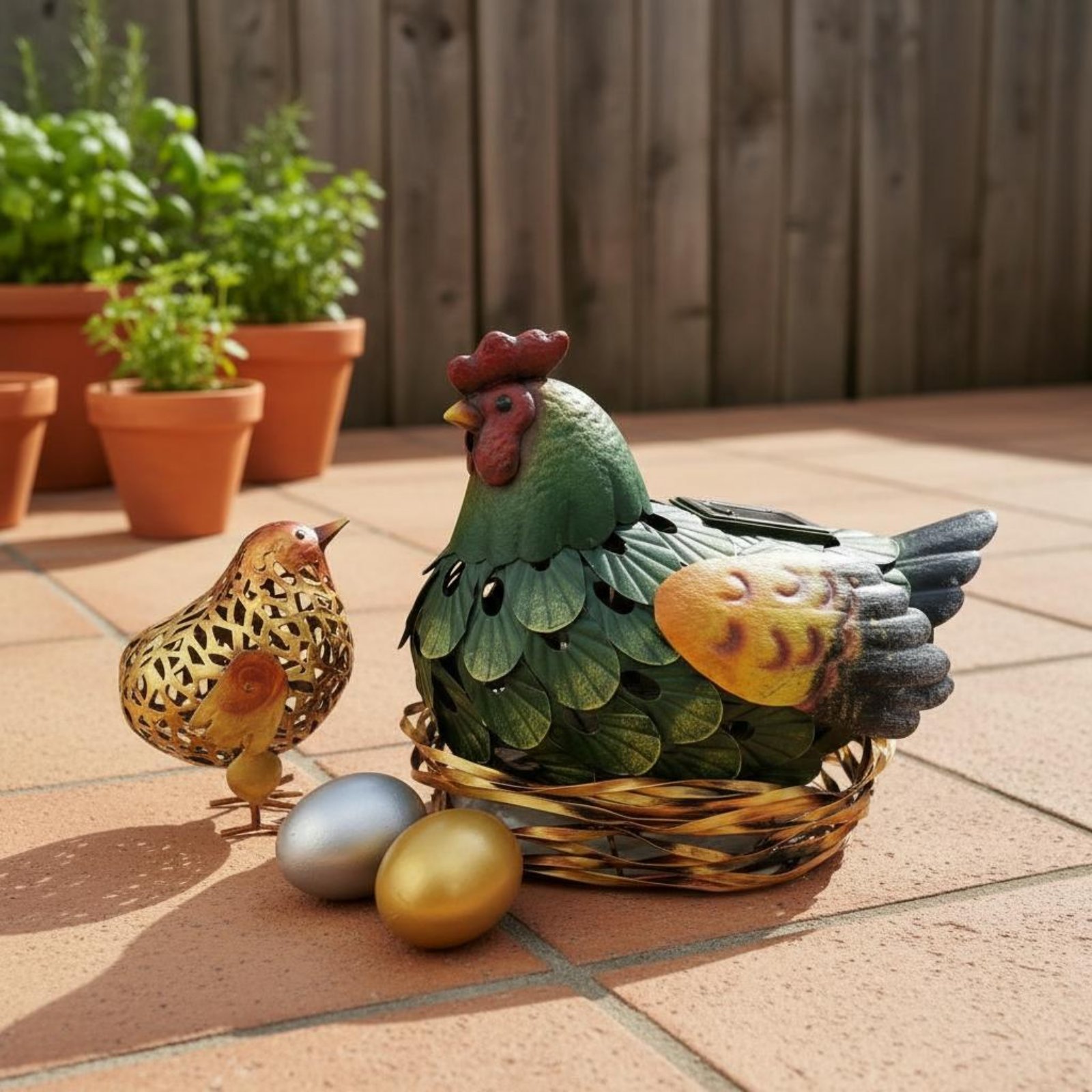 Solar-Laterne Hühnerstatue, De – Outdoor Lighting Yard Decoration Bewertung und Preis