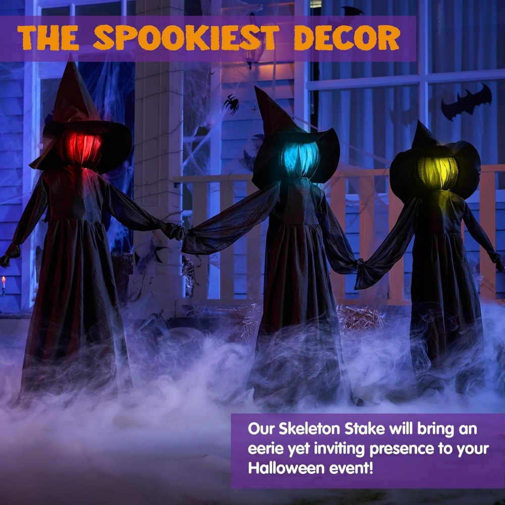 3er-Pack 51'' Halloween-Hexend – Outdoor Lighting Yard Stakes Bewertung und Preis