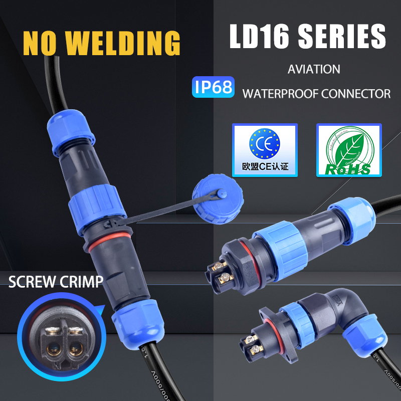 LD16 IP68 Wasserdichter Steckv – Outdoor Lighting Connectors Bewertung und Preis