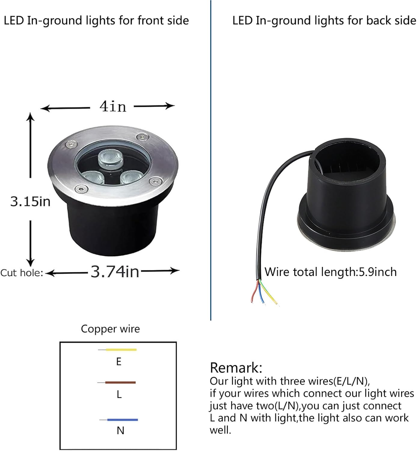 4er-Pack Bodeneinbauleuchten f – Outdoor Lighting Underground Wiring Bewertung und Preis