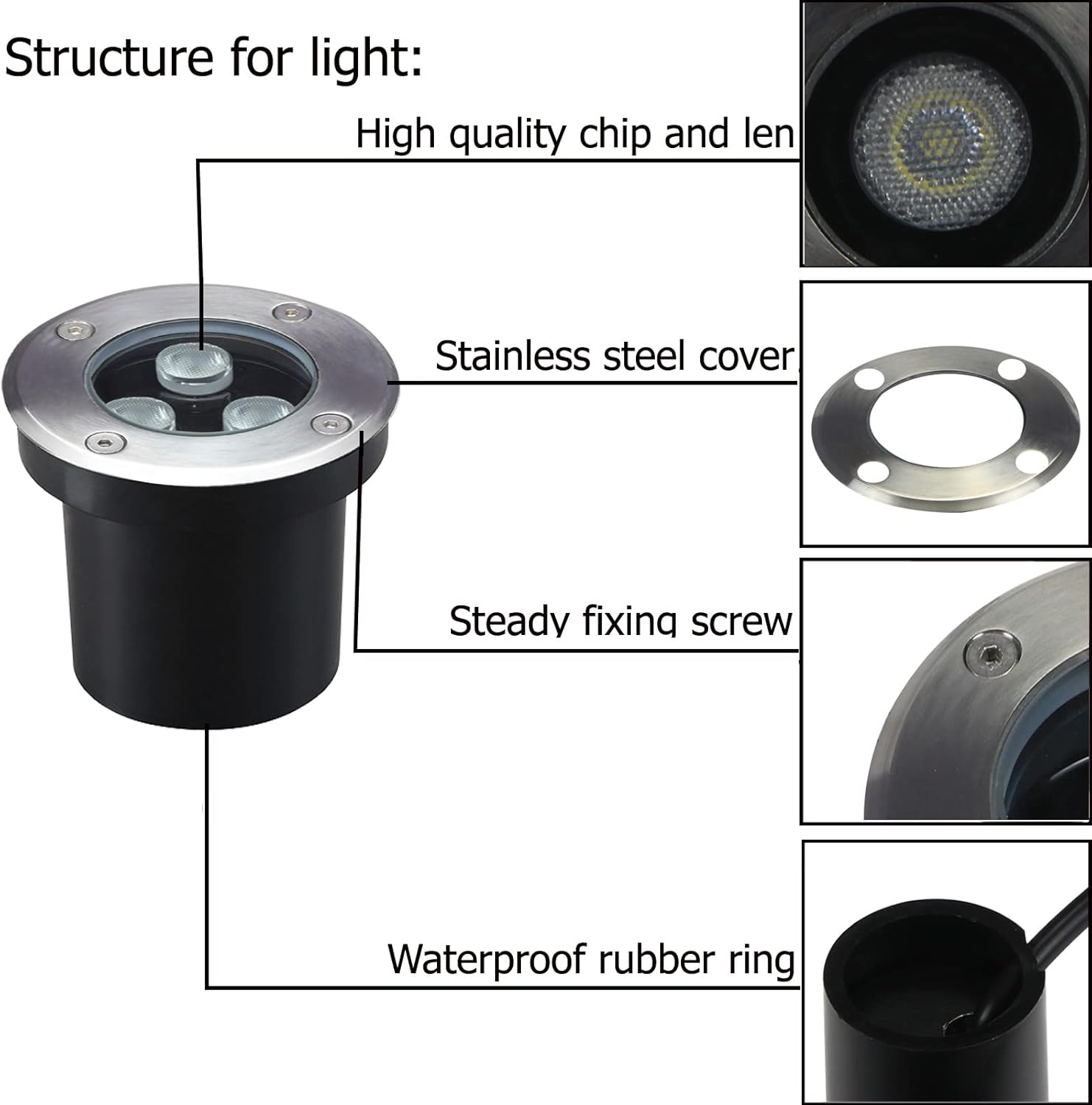 4er-Pack Bodeneinbauleuchten f – Outdoor Lighting Underground Wiring Bewertung und Preis