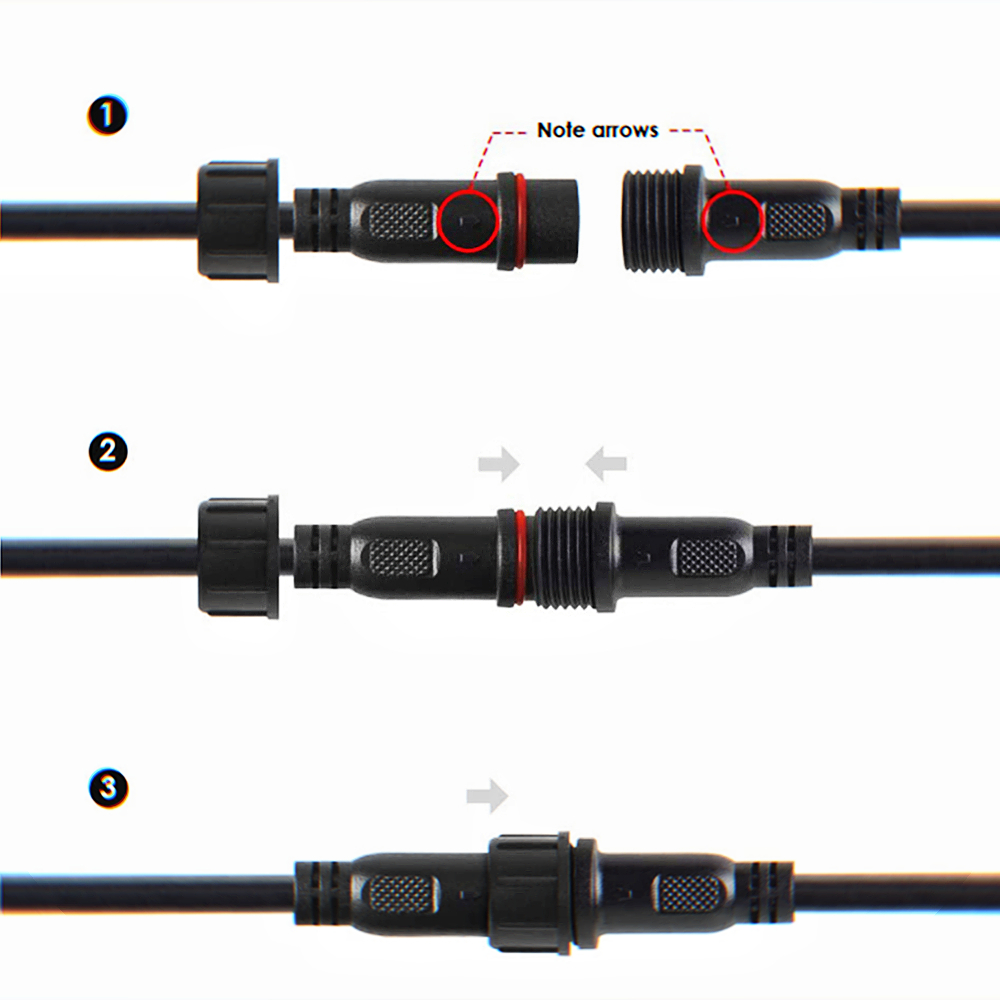 2-poliges DC-LED-Kabel, 1 Mete – Outdoor Lighting Connectors Bewertung und Preis