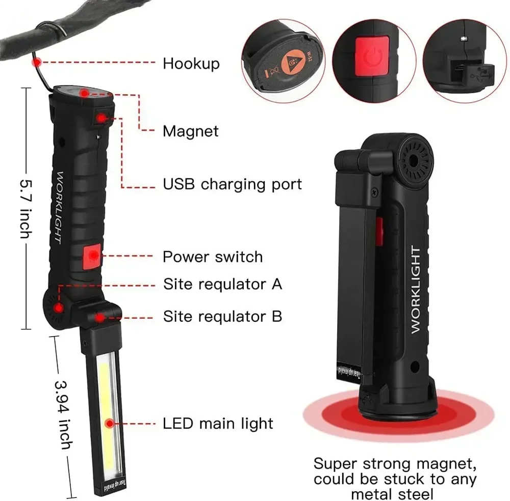LED COB Taschenlampe USB wiede – Outdoor Lighting Panel Bewertung und Preis