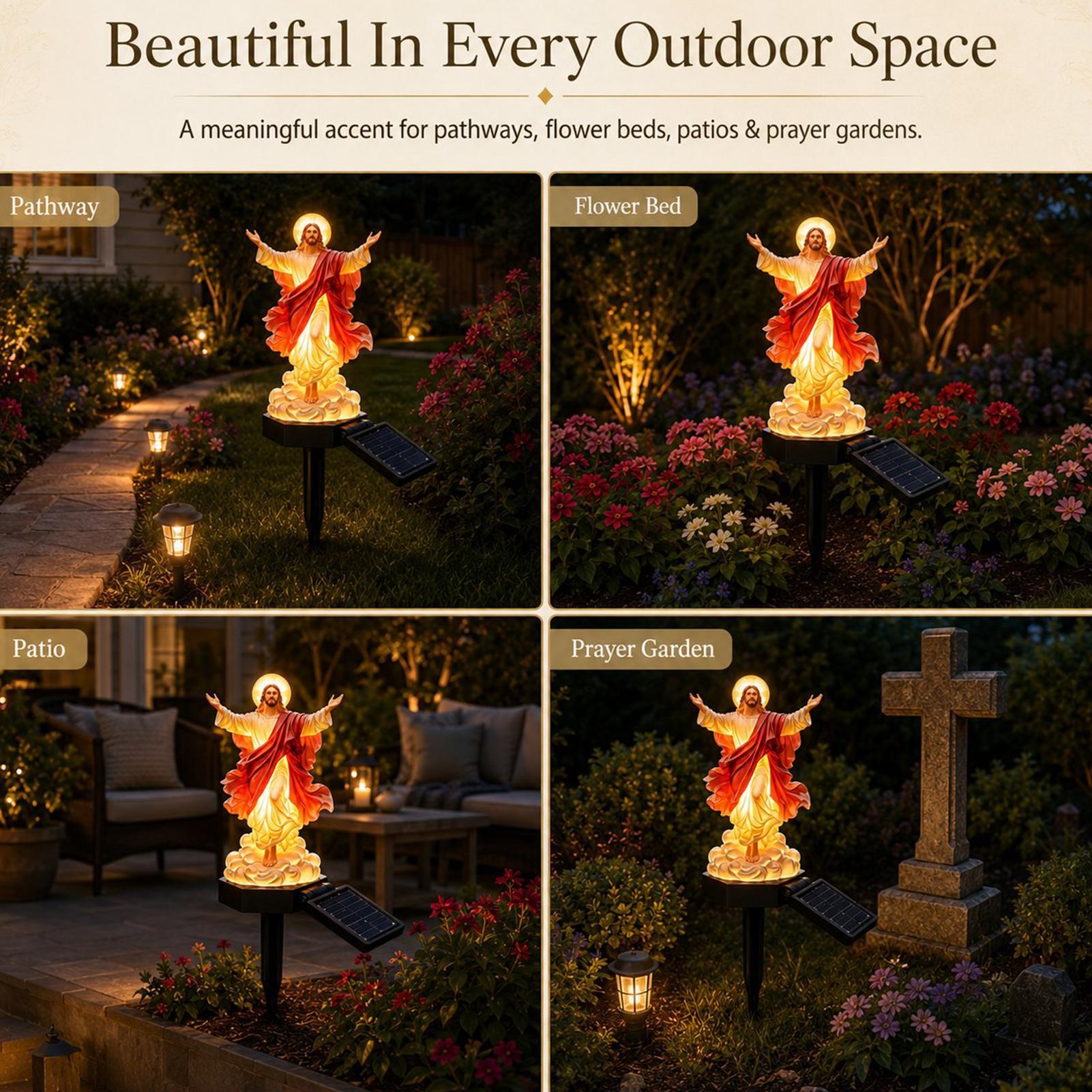 Jesus-Solarfigur, wasserdicht, – Outdoor Lighting Yard Decoration Bewertung und Preis